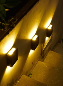 image-Solar LED Garden Wall Light Outdoor IP45 Waterproof Up Down Lighting