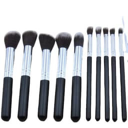 image-10-Piece Beginner Makeup Brush Set Nylon Hair Wooden Handle