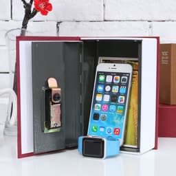 image-Book Safe Dictionary Diversion Safe Box with Key - Medium Metal Storage