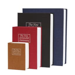 image-Book Safe Dictionary Diversion Safe Box with Key - Medium Metal Storage