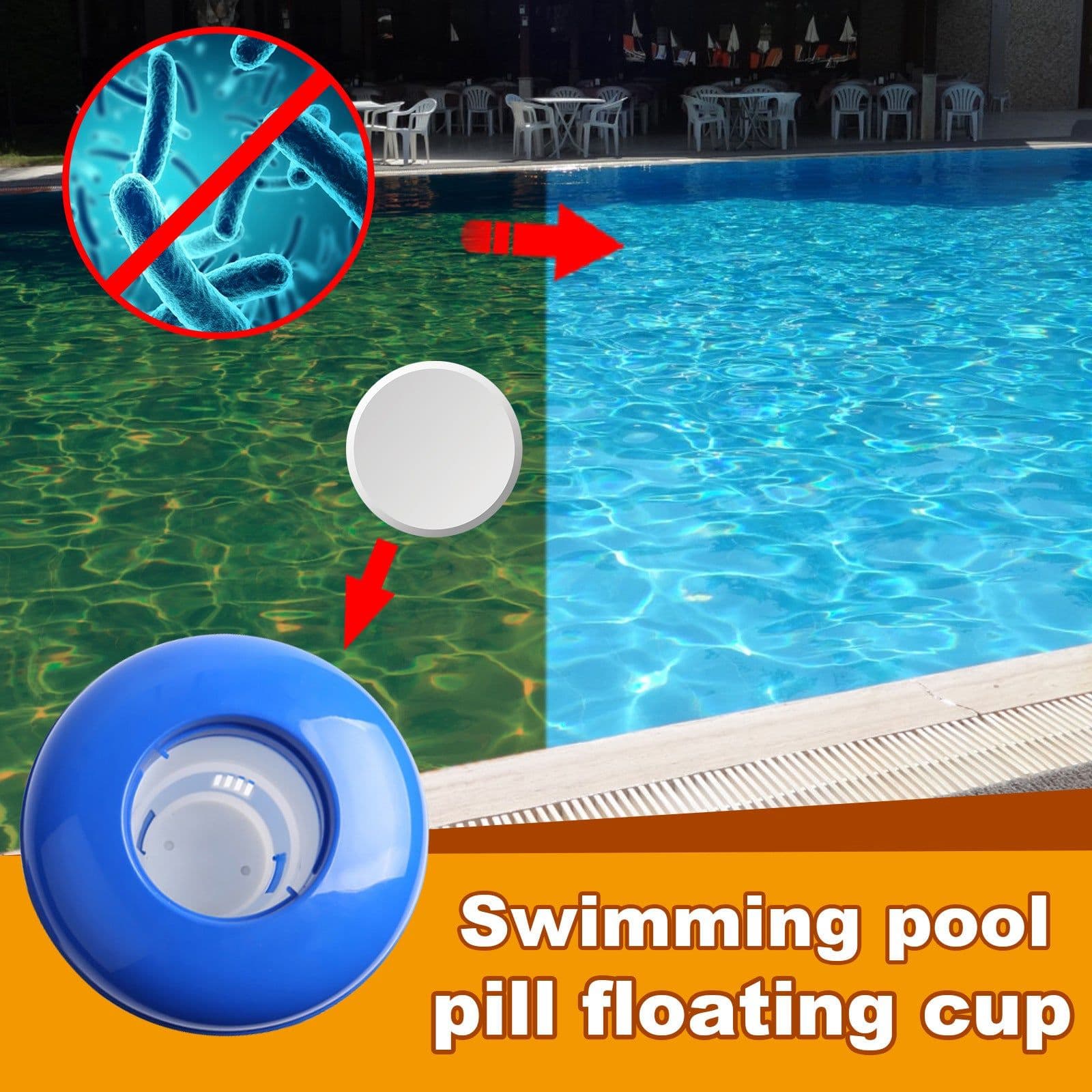 image-Pool Chlorine Tablet Dispenser 5 Inch Floating Automatic Doser