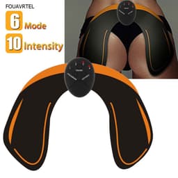 image-EMS Hip Trainer Muscle Stimulator Massage Pad Remote Control Orange