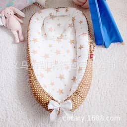 image-Portable Baby Crib with Removable Washable Cover Travel Bed