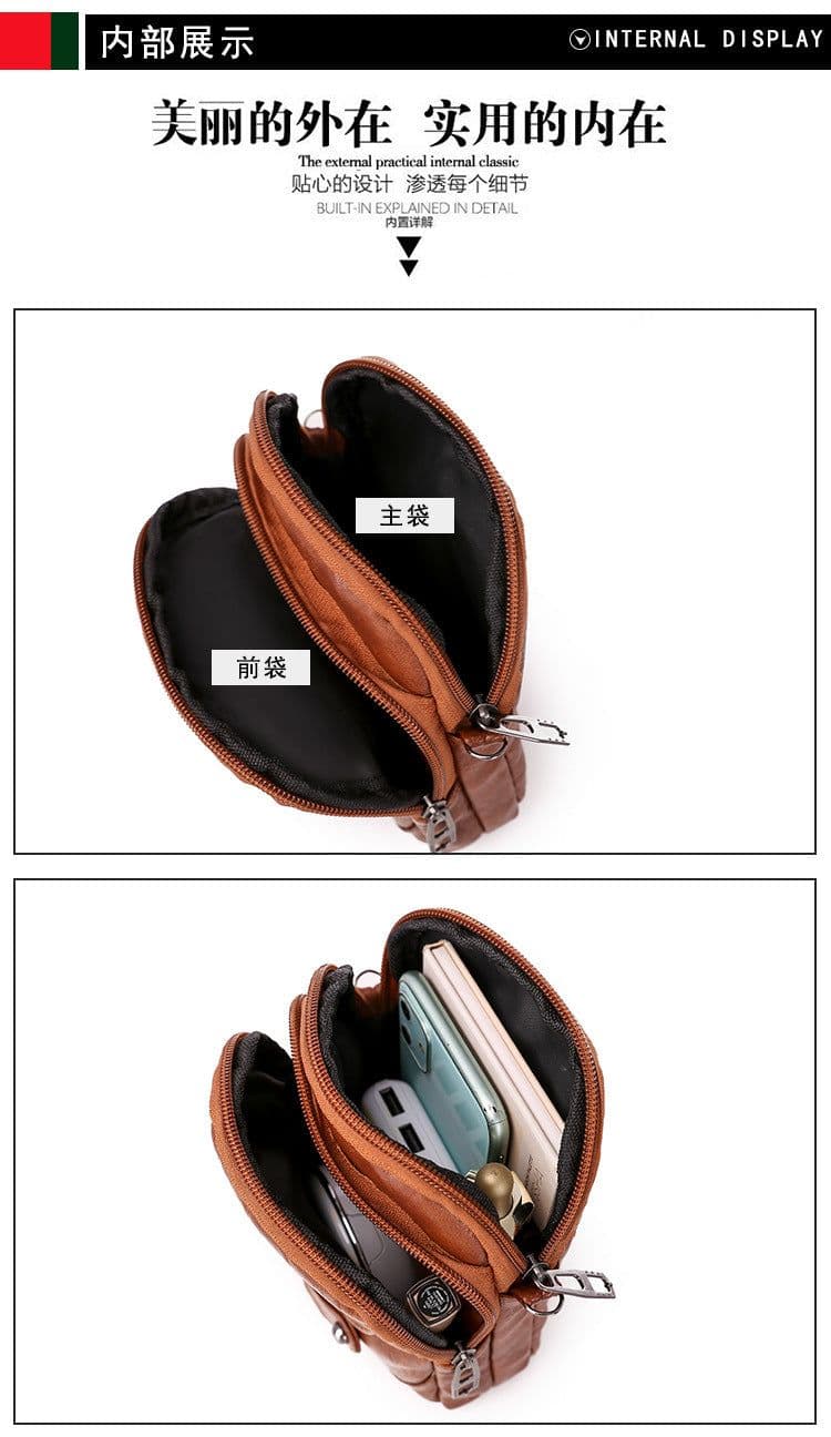 image-Women's PU Leather Crossbody Bag Small Square Shoulder Messenger Bag