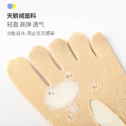 image-Five-Toe Socks Women's Invisible Boat Socks Non-Slip Breathable Nylon