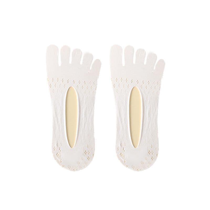 image-Five-Toe Socks Women's Invisible Boat Socks Non-Slip Breathable Nylon