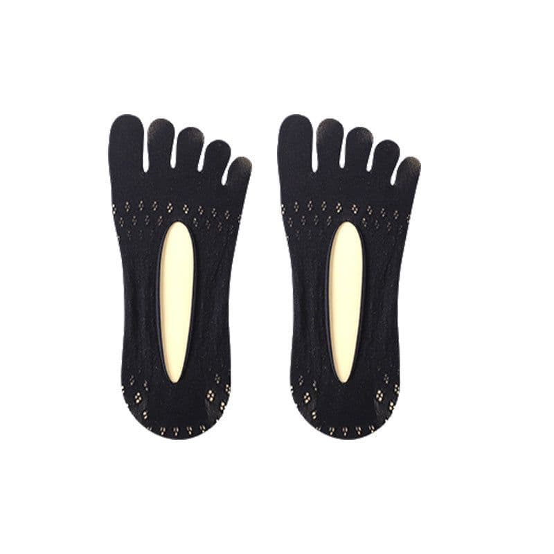 image-Five-Toe Socks Women's Invisible Boat Socks Non-Slip Breathable Nylon