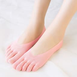 image-Five-Toe Socks Women's Invisible Boat Socks Non-Slip Breathable Nylon