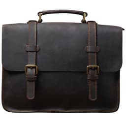 image-Genuine Leather Backpack Briefcase Unisex Cowhide Shoulder Bag