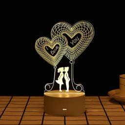 image-USB 3D Night Light Cartoon Acrylic Touch Bedside Lamp