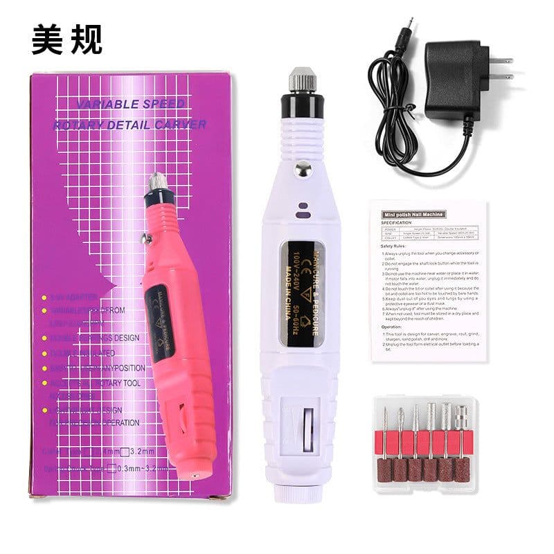 image-Piecolor USB Electric Nail Polisher Portable Mini Nail Tool
