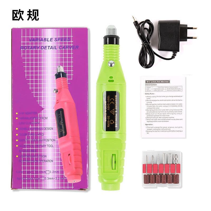 image-Piecolor USB Electric Nail Polisher Portable Mini Nail Tool
