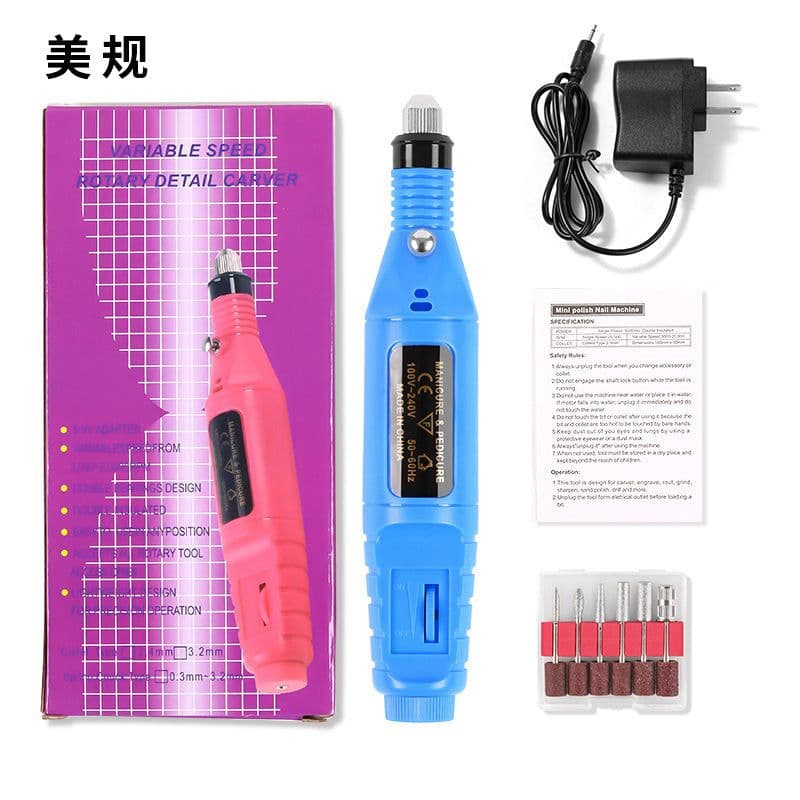 image-Piecolor USB Electric Nail Polisher Portable Mini Nail Tool
