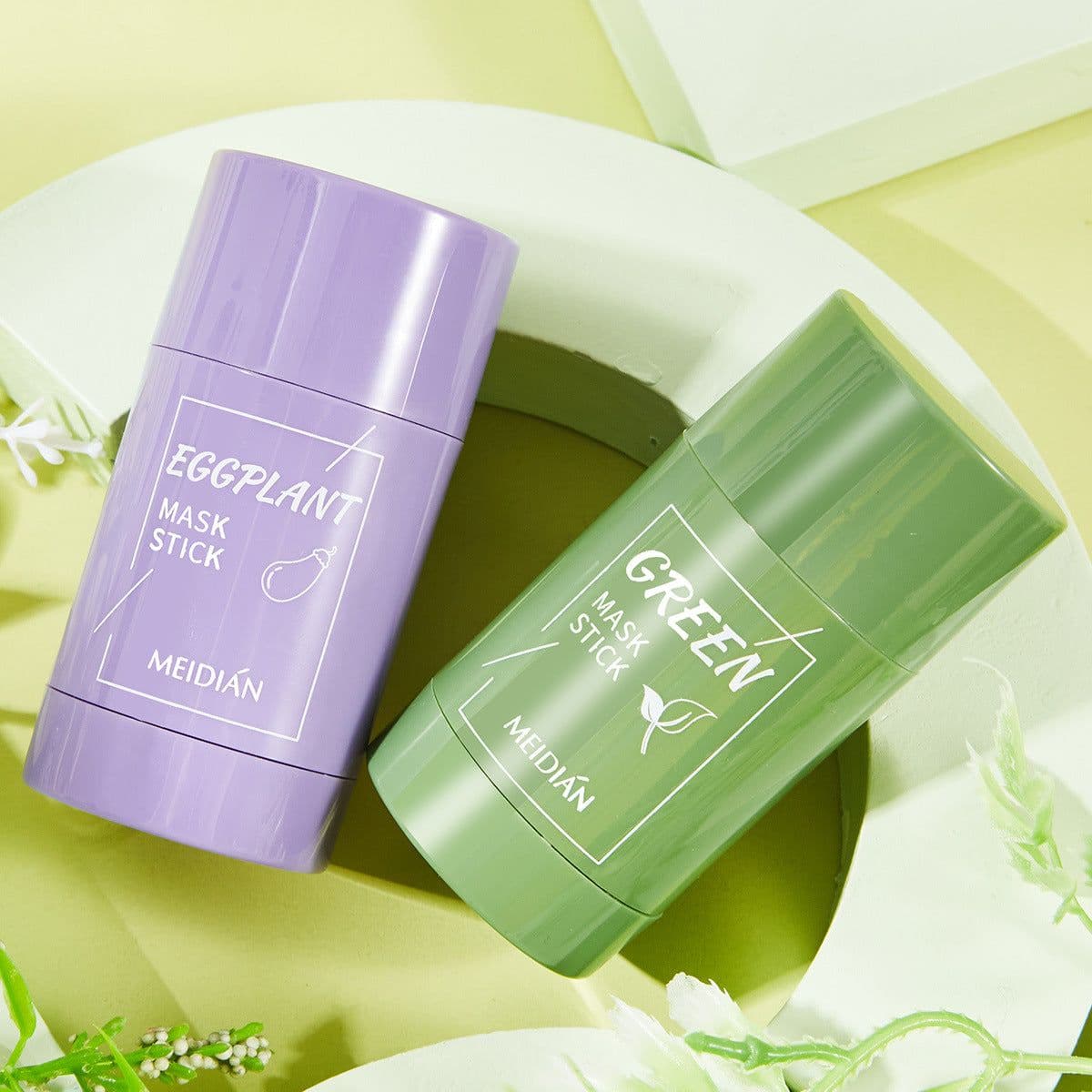 image-Charm Green Tea Solid Mask Stick Deep Cleansing Oil Control