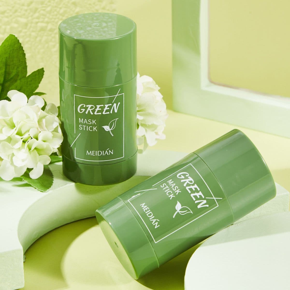 image-Charm Green Tea Solid Mask Stick Deep Cleansing Oil Control