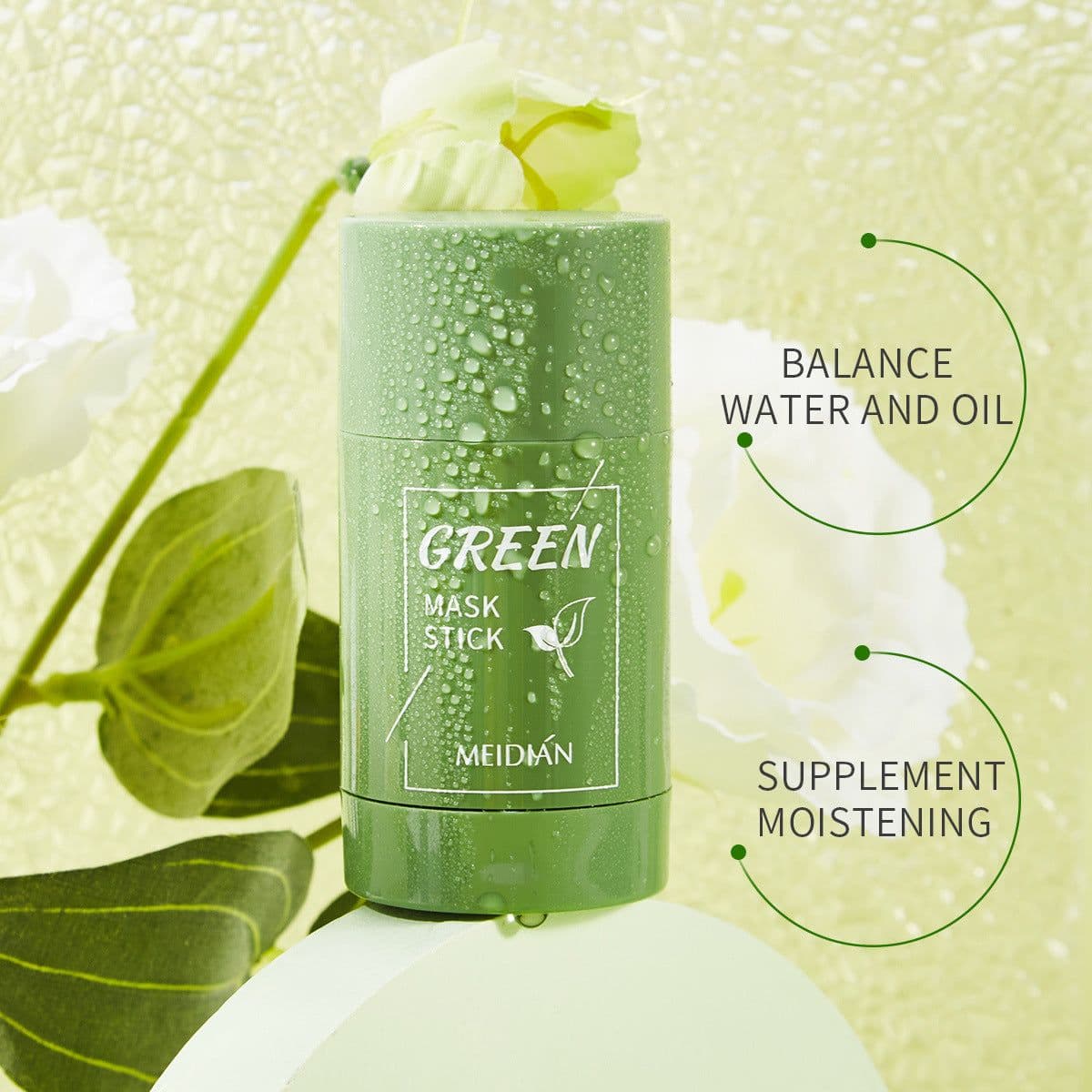 image-Charm Green Tea Solid Mask Stick Deep Cleansing Oil Control