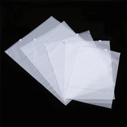image-Frosted PE Zipper Bag 20x20cm Clothing Packaging Transparent