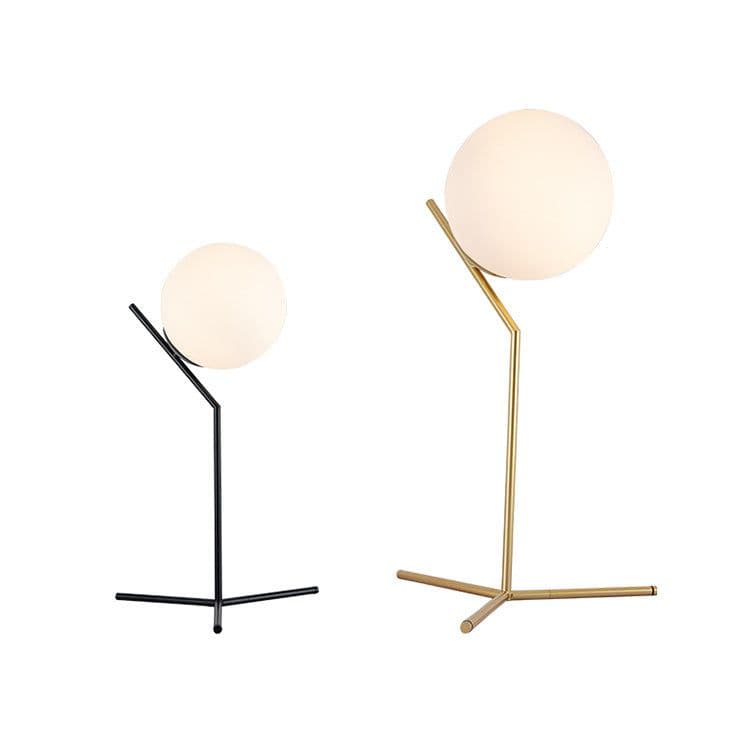 image-Nordic Modern Table Lamp E27 Black Glass Shade 8011