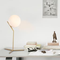 image-Nordic Modern Table Lamp E27 Black Glass Shade 8011