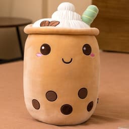 image-Plush Fruit Milk Tea Cup Pillow Toy 70cm Green Matcha Strawberry
