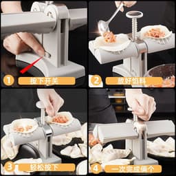 image-Gealss Automatic Dumpling Maker Mold Double-Headed Household Tool