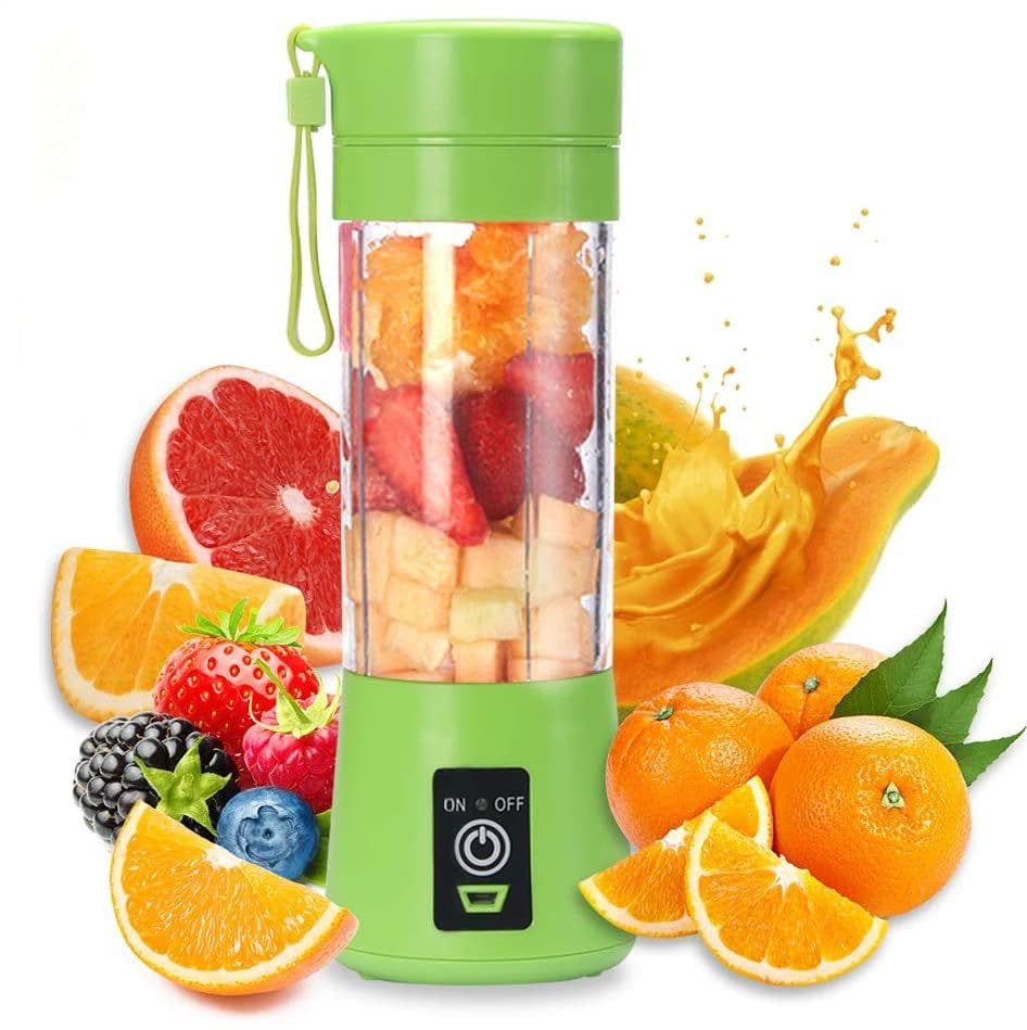 image-Portable Mini USB Rechargeable Juicer Cup 400ml 6 Blades