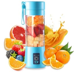 image-Portable Mini USB Rechargeable Juicer Cup 400ml 6 Blades