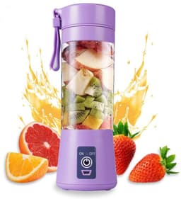image-Portable Mini USB Rechargeable Juicer Cup 400ml 6 Blades
