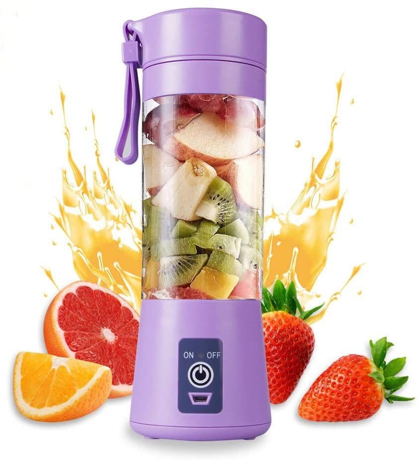 image-Portable Mini USB Rechargeable Juicer Cup 400ml 6 Blades