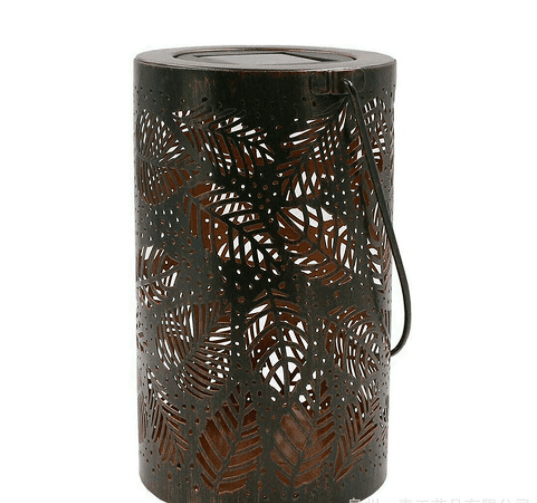 image-Solar Lantern Outdoor Garden Hanging Lamp Leaf Projector Light