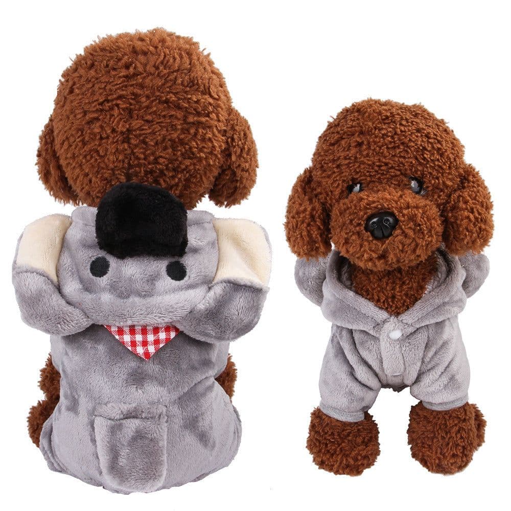 image-Petaro Coral Fleece Dog Costume - Four-Legged Cartoon Pet Outfit