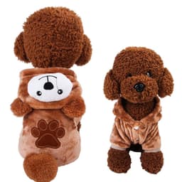 image-Petaro Coral Fleece Dog Costume - Four-Legged Cartoon Pet Outfit