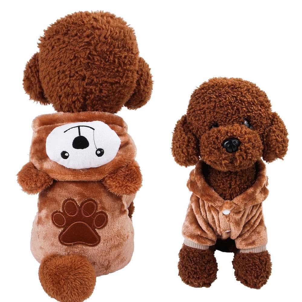 image-Petaro Coral Fleece Dog Costume - Four-Legged Cartoon Pet Outfit