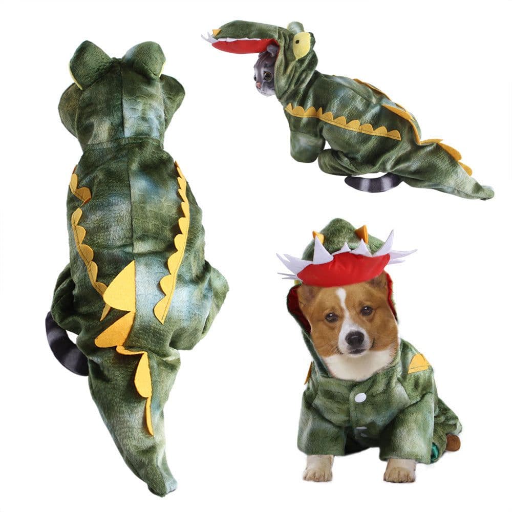 image-Petaro Coral Fleece Dog Costume - Four-Legged Cartoon Pet Outfit
