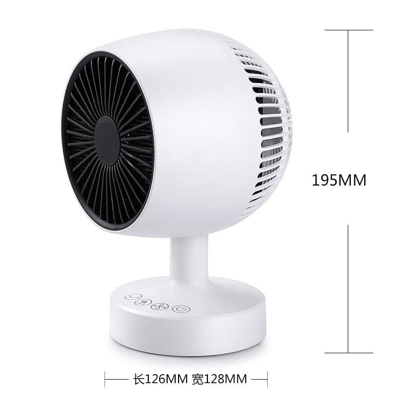 image-Portable PTC Heater Fan 500W/1000W Dual Hot Cold Desktop Mini Space Heater