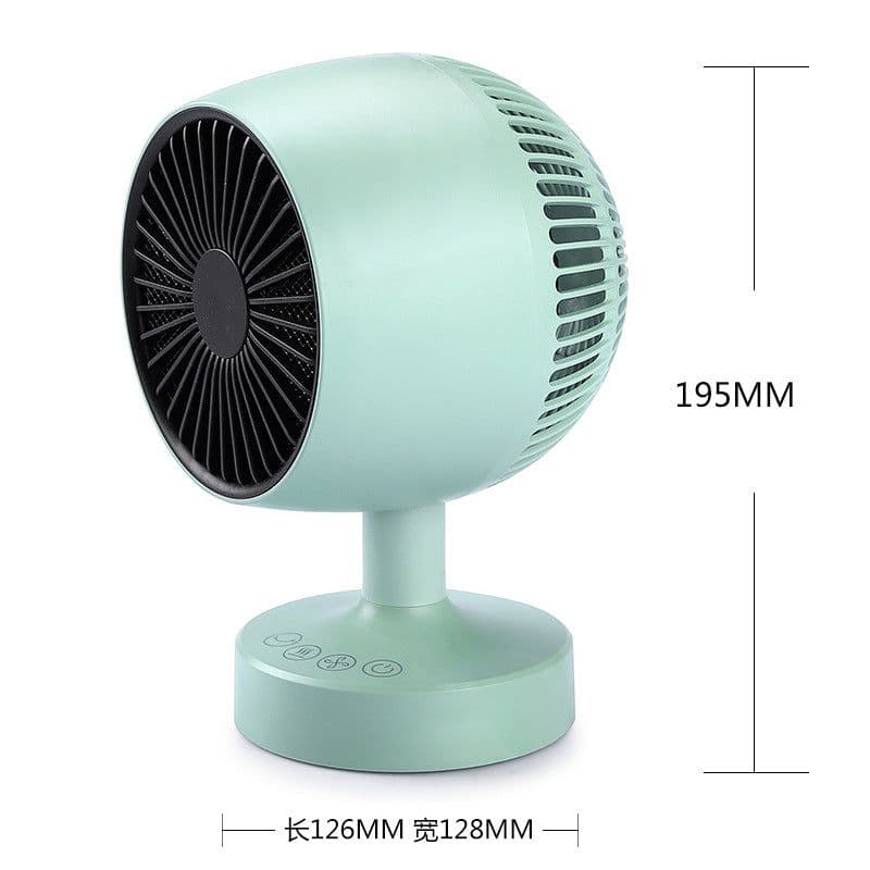 image-Portable PTC Heater Fan 500W/1000W Dual Hot Cold Desktop Mini Space Heater
