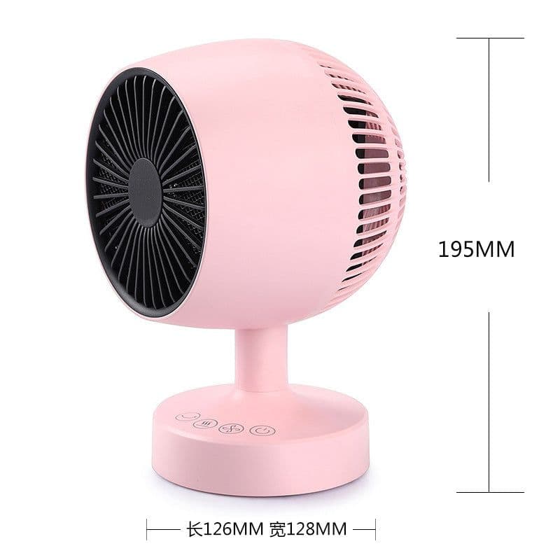 image-Portable PTC Heater Fan 500W/1000W Dual Hot Cold Desktop Mini Space Heater