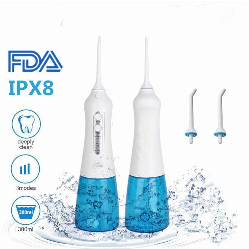 image-Portable Electric Water Flosser Rechargeable IPX7 Waterproof 300ml