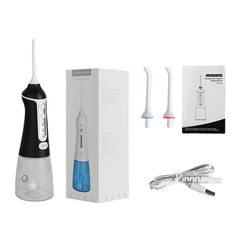 image-Portable Electric Water Flosser Rechargeable IPX7 Waterproof 300ml