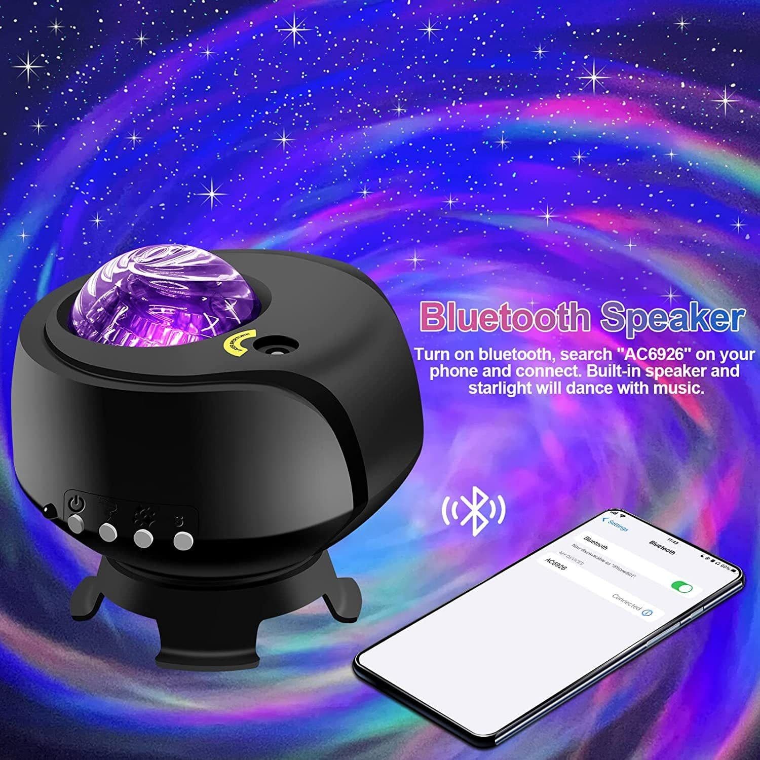 image-USB Bluetooth LED Galaxy Star Projector Night Light