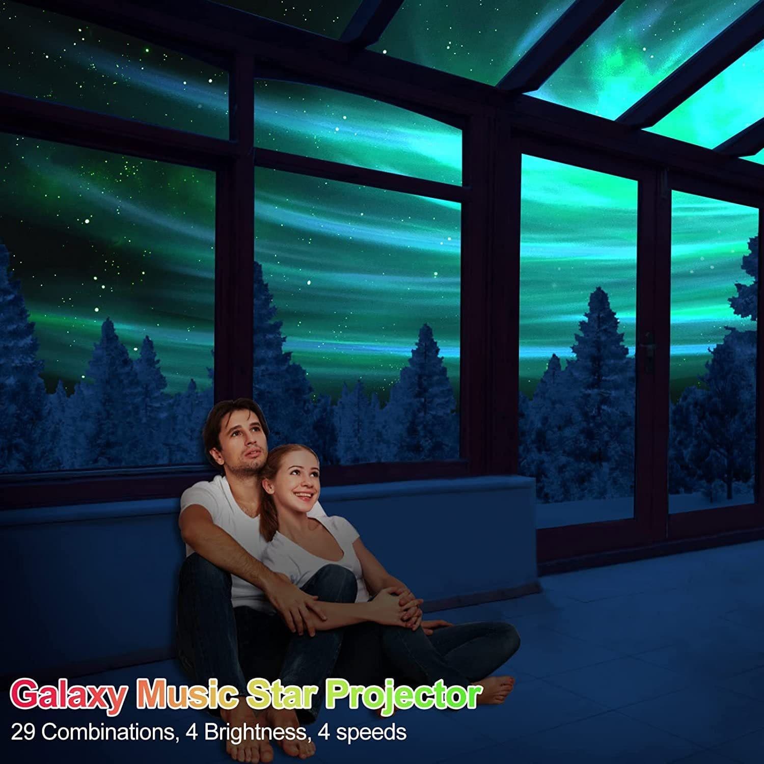 image-USB Bluetooth LED Galaxy Star Projector Night Light