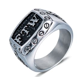 image-Titanium Steel FTW Ring Motorcycle Style Stainless Steel Unisex Band