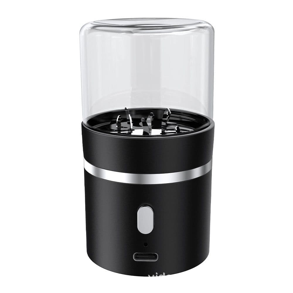 image-Eden 50mm Mini Electric Herb Grinder with Storage - Black