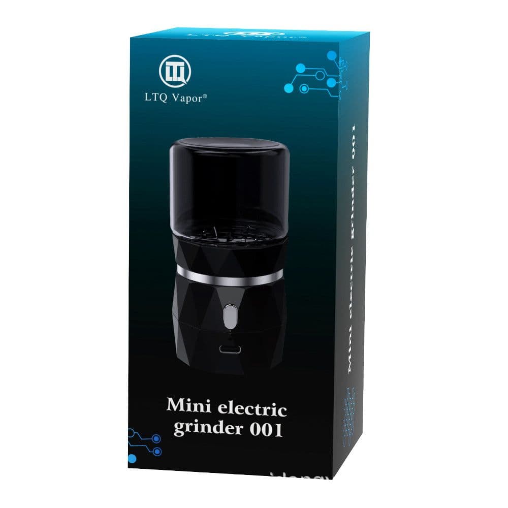 image-Eden 50mm Mini Electric Herb Grinder with Storage - Black