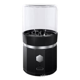 image-Eden 50mm Mini Electric Herb Grinder with Storage - Black