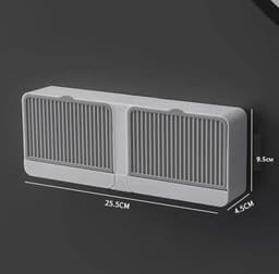image-Wall-Mounted Soap Dish Holder with Drain and Cover