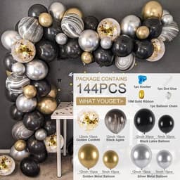 image-Metal Pink Balloon Chain Butterfly Decoration Set 129PC Birthday Party Wedding