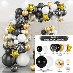 image-Metal Pink Balloon Chain Butterfly Decoration Set 129PC Birthday Party Wedding