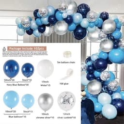 image-Metal Pink Balloon Chain Butterfly Decoration Set 129PC Birthday Party Wedding