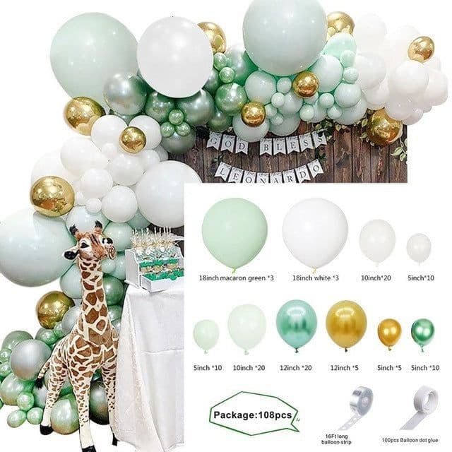 image-Metal Pink Balloon Chain Butterfly Decoration Set 129PC Birthday Party Wedding